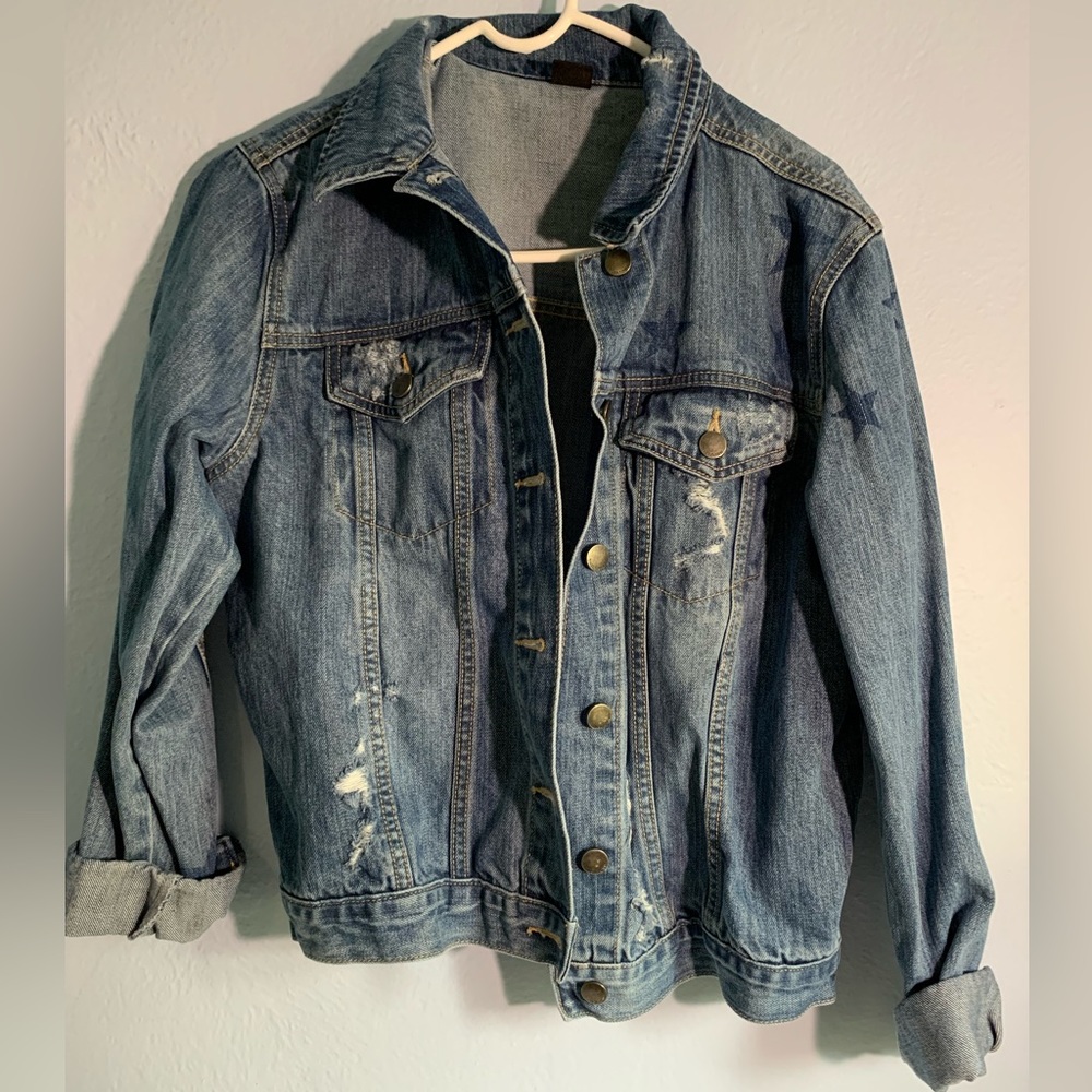 NWOT Jean Jacket with Accent Stars